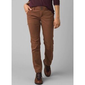 Prana Halle Straight Leg Trouser Hiking Outdoor Pant Flax Brown 14 Lightweight